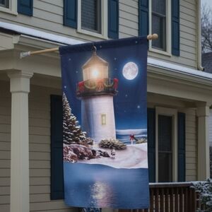 Briarwood Lane The Endless Night Winter House Flag 28" x 40 (EUC)
